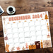 Printable Whimsical December Calendar