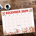 Retro Style Whimsical December Calendar