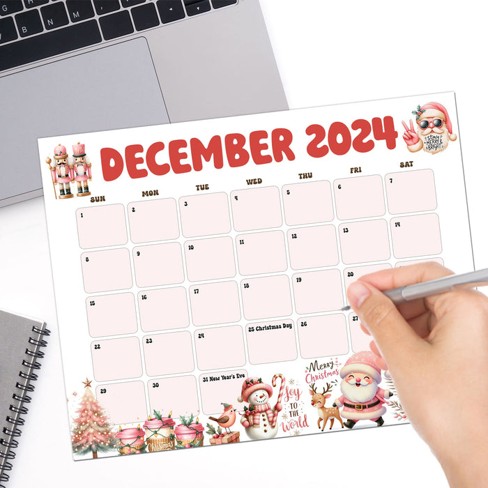 Retro Style Whimsical December Calendar