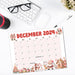 Retro Style Whimsical December Calendar