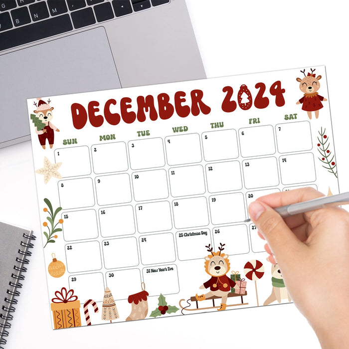 Retro Cute December Calendar