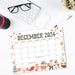 Printable Cute December Calendar with Retro Style