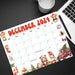 Printable Whimsical Cute December Calendar