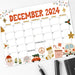 Retro Whimsical December Calendar