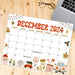 Retro Whimsical December Calendar