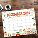 Retro Whimsical December Calendar