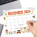 Retro Whimsical December Calendar