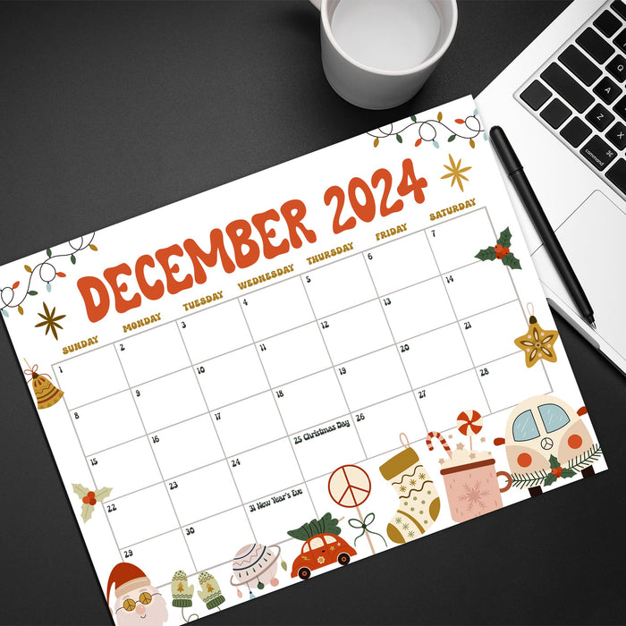 Retro Whimsical December Calendar