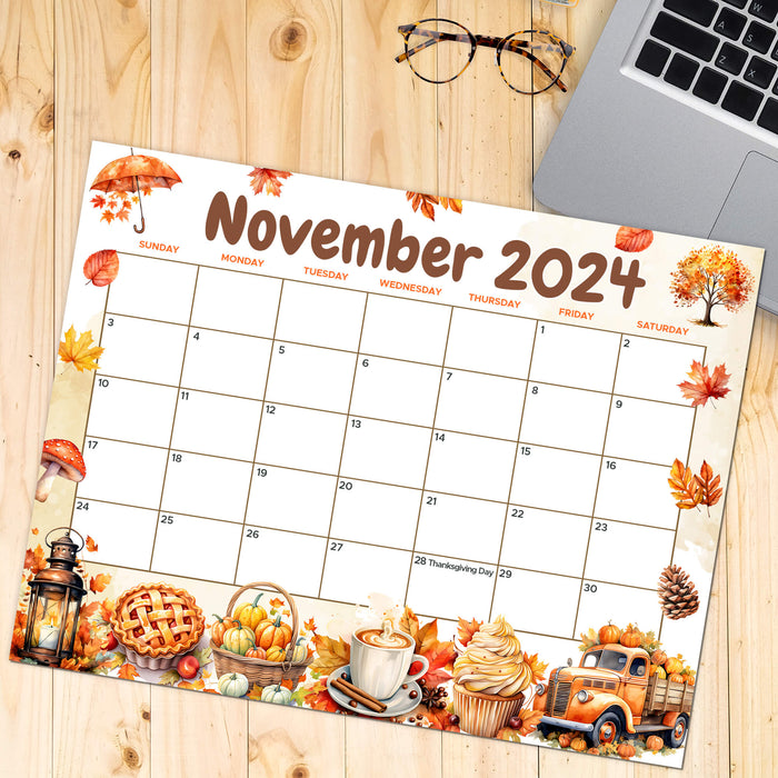 Whimsical November Calendar Design