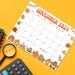 Cute Retro Whimsical November Calendar Printable