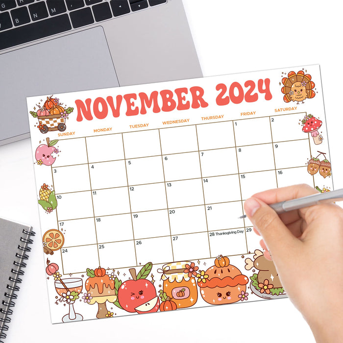 Vintage November Calendar Printable Retro Design