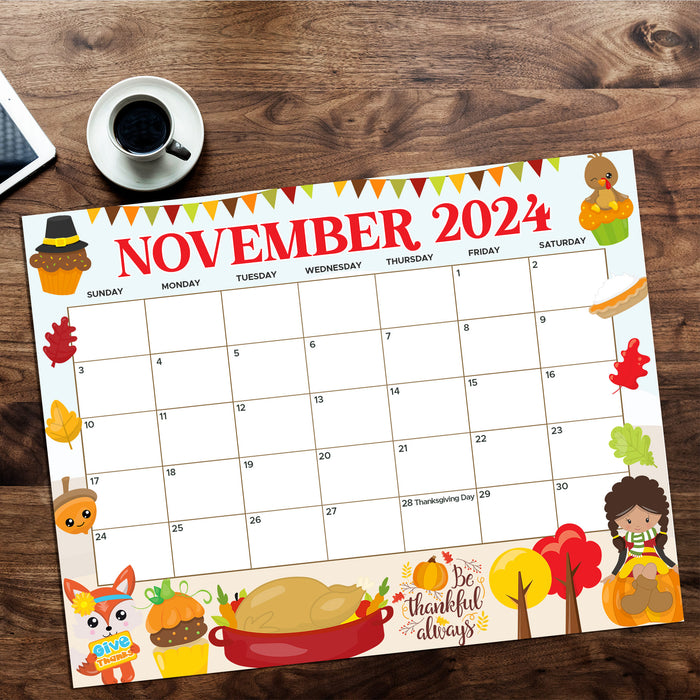 Whimsical November Fall Calendar Printable