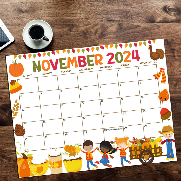 Fall Themed Calendar November Edition