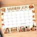 Cute November Fall Design Calendar Printable