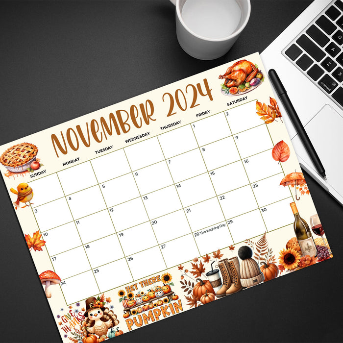 Cute November Fall Design Calendar Printable