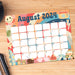 PDF Retro Summer Theme August 2024 Calendar | Printable Vintage Summer Vibe Planner