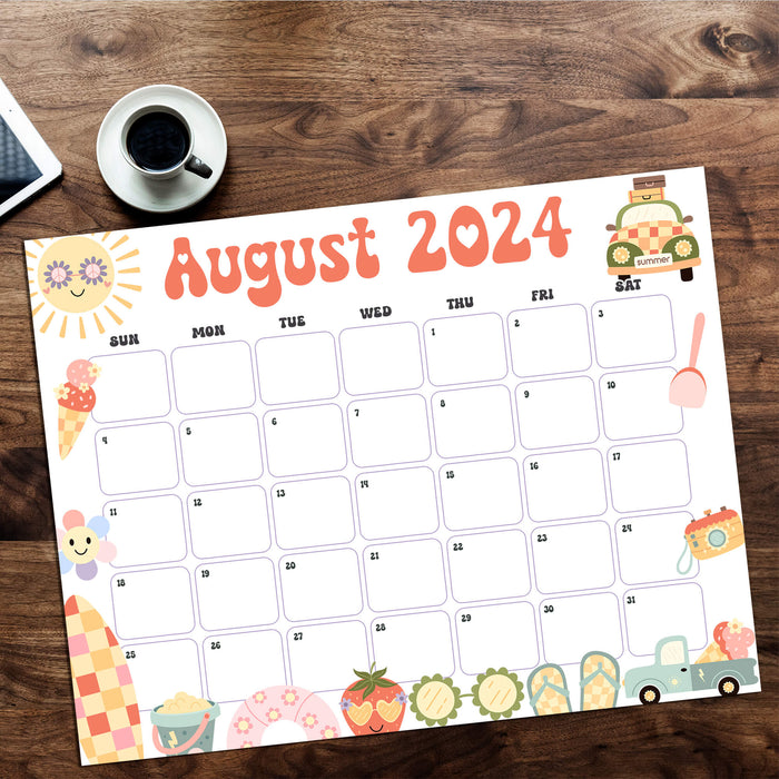 PDF Cute Retro Summer Vibe Theme August 2024 Calendar | Printable Vint — Posh Park pdf-cute-retro-summer-vibe-theme-august-2024-calendar-printable-vint-posh-park