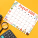 Adorable Retro August 2024 Summer Theme Printable Calendar