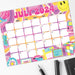 PDF Colorful Retro Theme July 2024 Calendar | Printable Vintage Retro Vibe July Monthly Planner