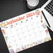 Retro School September Calendar Printable