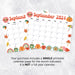 Groovy Retro September 2024 Calendar Printable Cute Theme