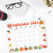 Groovy Retro September 2024 Calendar Printable Cute Theme