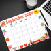 Printable September 2024 Calendar Groovy Retro Design