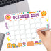 Retro Groovy October 2024 Calendar Printable Design