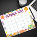 Retro Groovy October 2024 Calendar Printable Design