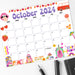 Groovy Retro October 2024 Vintage Calendar Printable