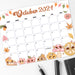 Printable October 2024 Groovy Retro Calendar