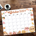 Printable October 2024 Groovy Retro Calendar