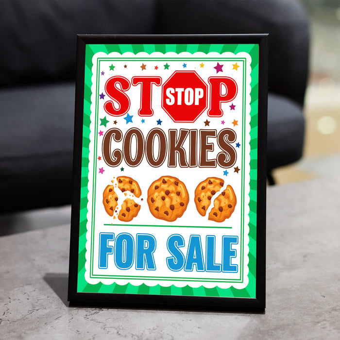 Printable Stop Cookies For Sale Booth Sign | Fundraiser, Bake Sale, Cookie Booth Scouts Sign