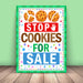 Printable Cookies For Sale Booth Sign | Stop Cookies Sale Booth Poster