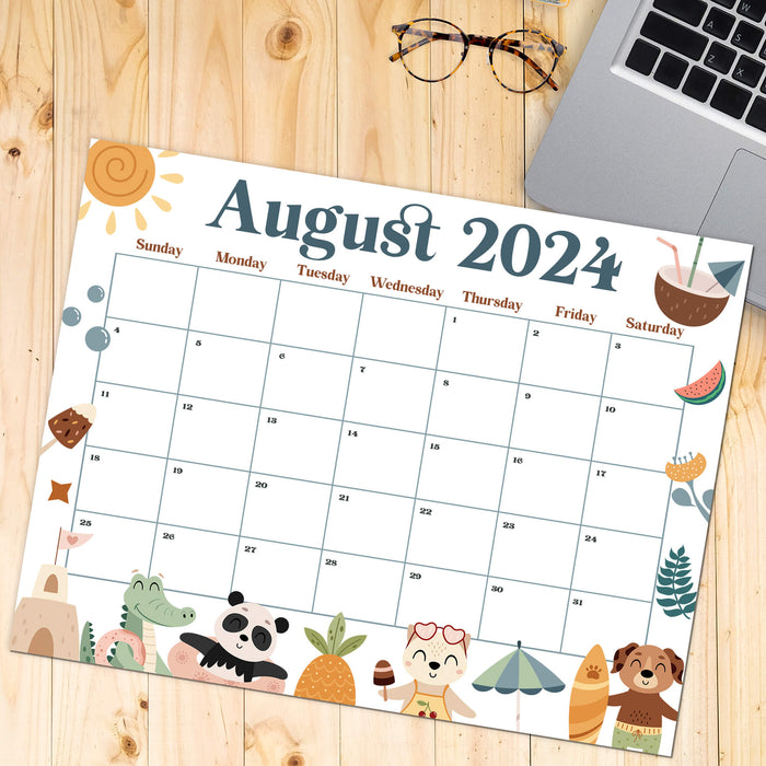 Embrace the spirit of summer with our august summer animal-themed printable calendar featuring charming animals. This pdf printable calendar is filled with playful illustrations that bring a smile to your face while keeping you organized. Ideal for families, teachers, and animal enthusiasts.