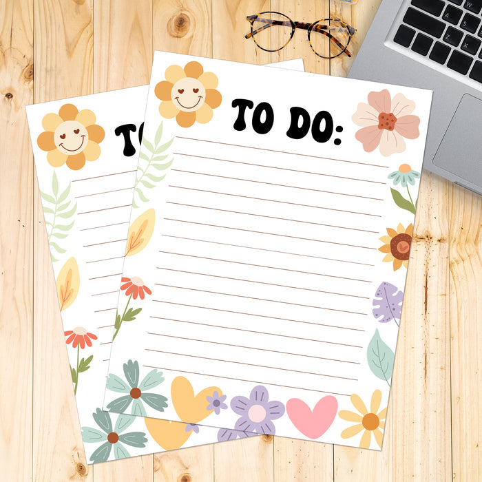 Floral Retro To-Do List Printable