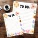 Floral Retro To-Do List Printable