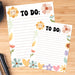 Floral Retro To-Do List Printable