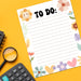 Floral Retro To-Do List Printable