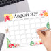 PDF Tropical Vibes Themed August 2024 Calendar | Printable Tropical Paradise Monthly Planner