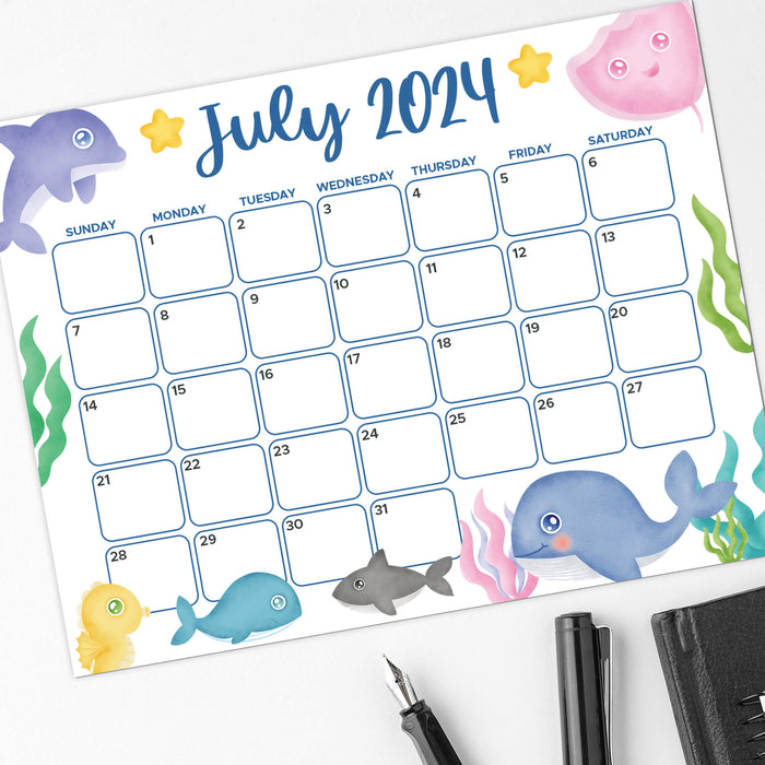 PDF July 2024 Underwater Calendar | Printable Under the Sea July Monthly Schedule Planner - Posh Park pdf-july-2024-underwater-calendar-printable-under-the-sea-july-monthly-schedule-planner-posh-park