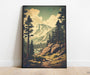 Printable Vintage Style Colorado Rocky Mountain Digital Wall Art | Retro National Park Poster