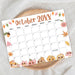 Customizable October Groovy Retro Calendar