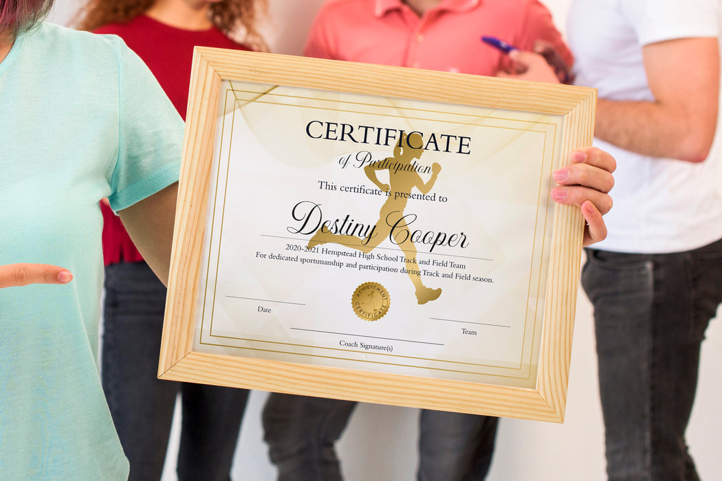 DIY Cross Country Sport Award Certificate for Boys and Girls | Sport Participation Template Bundle