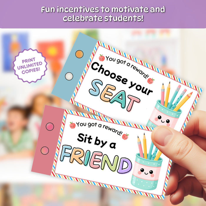 Printable Reward Coupons for Classroom Management | Teacher Student Award