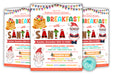 Customizable Breakfast With Santa Flyer Invitation | Meet Santa Breakfast Fundraiser Flyer