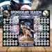 Editable Baseball Pick a Date Donation Calendar Template