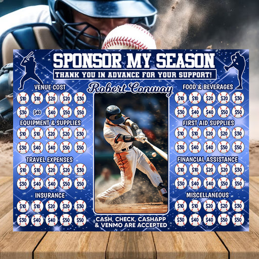 Editable Baseball Pick a Date Calendar for Fundraising Events