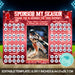 Editable Baseball Team Fundraiser Donation Calendar