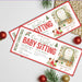 Customizable Christmas Babysitting Gift Voucher Template | Holiday Childcare Gift Ticket